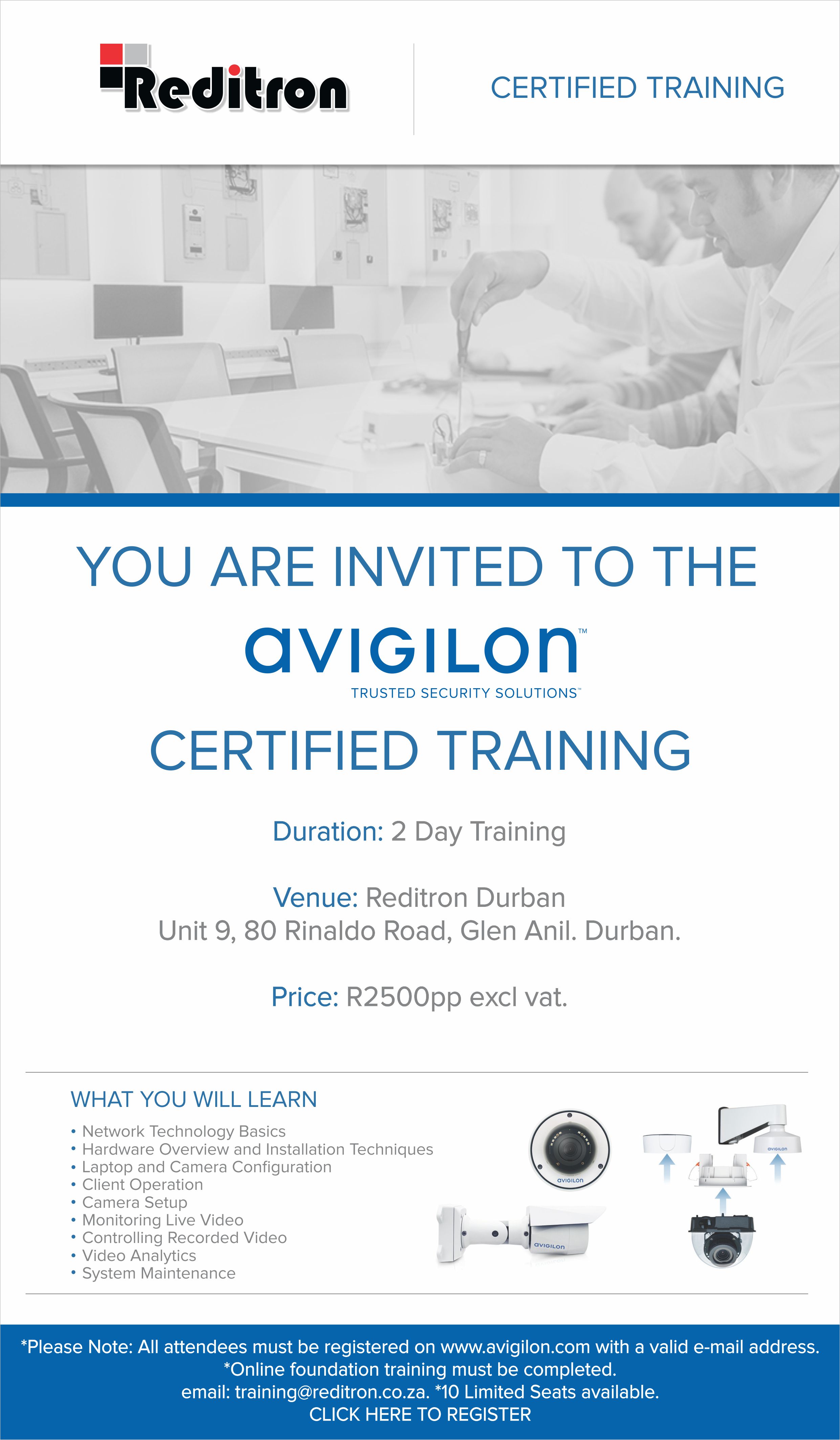 2017 Oct Avigilon Certified Training Dbn