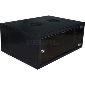 Cabinet 4U Wall Box Solid 400mm excl Fans & Power