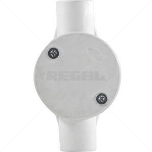 Conduit PVC - 25mm 2-Way Box with Lid and Screws