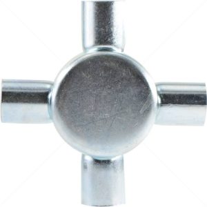 Conduit Bosal - 25mm 4-Way Box Galvanised incl Lid & Screws
