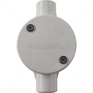 Conduit PVC - 20mm 2-Way Box with Lid and Screws