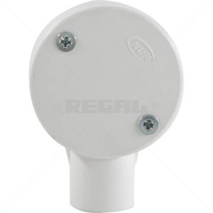 Conduit PVC - 25mm 1-Way Box with Lid and Screws