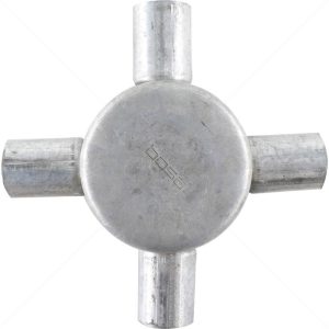 Conduit Bosal - 20mm 4-Way Box Galvanised incl Lid & Screws