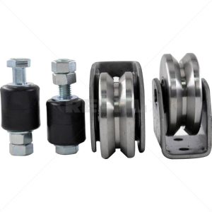 Gate Wheel Kit - 80mm - V-Profile