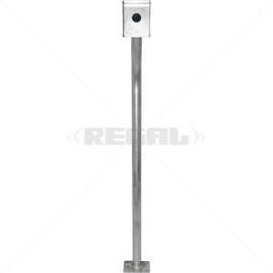 Gooseneck - Galvanised With Rainshield and Base Plate