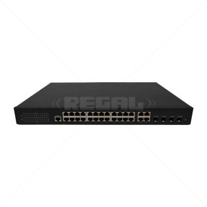 GENATA 24 Port Gigabit PoE Managed + 4 Gbps RJ45/SFP (Combo) Switch